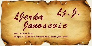 LJerka Janošević vizit kartica